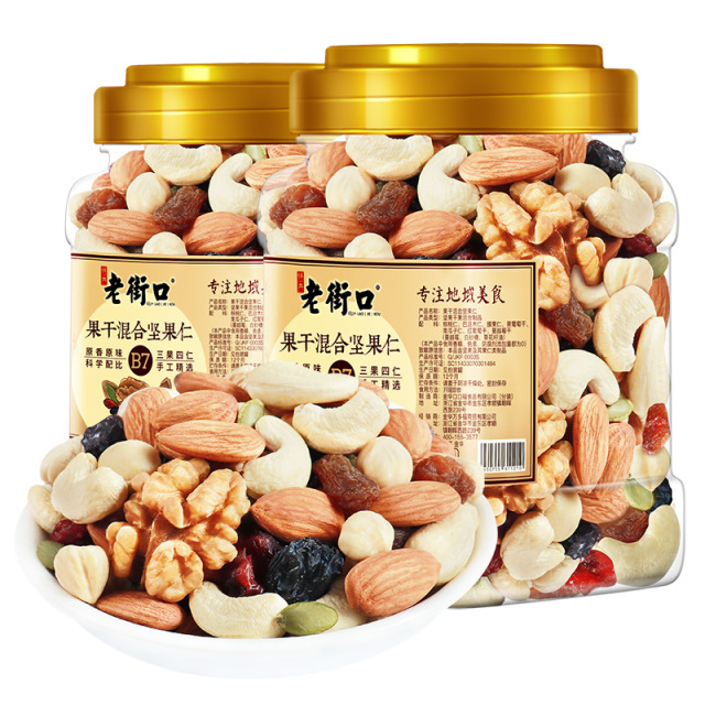 12687712.老街口-蜜饯混合坚果仁500g/罐 B4J3M*2