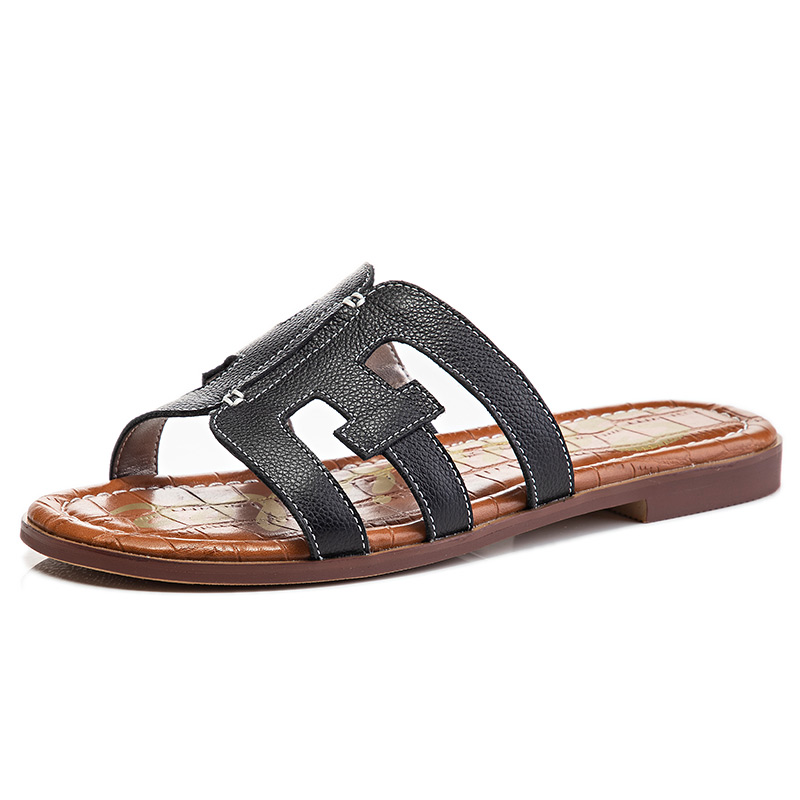 9460162.墨斯本头层牛皮凉拖鞋女外穿2023新款夏季时尚百搭真皮女鞋粗跟鞋拖女潮8953