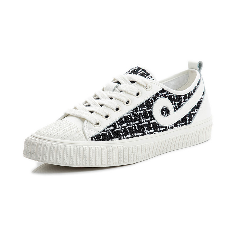 9459827.墨斯本真皮休闲女鞋秋季2023新款韩版百搭运动小白鞋女夏平底浅口女鞋潮8773