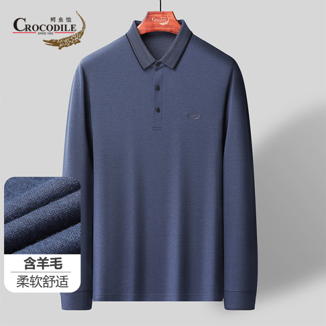 9500216.【专柜款】秋季含羊毛商务基础款长袖Polo