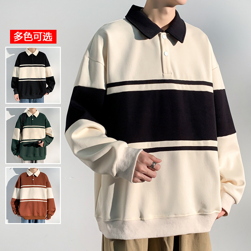 9583794.衣仕梵秋季男士时尚潮流休闲百搭翻领卫衣【衣仕梵男装1】