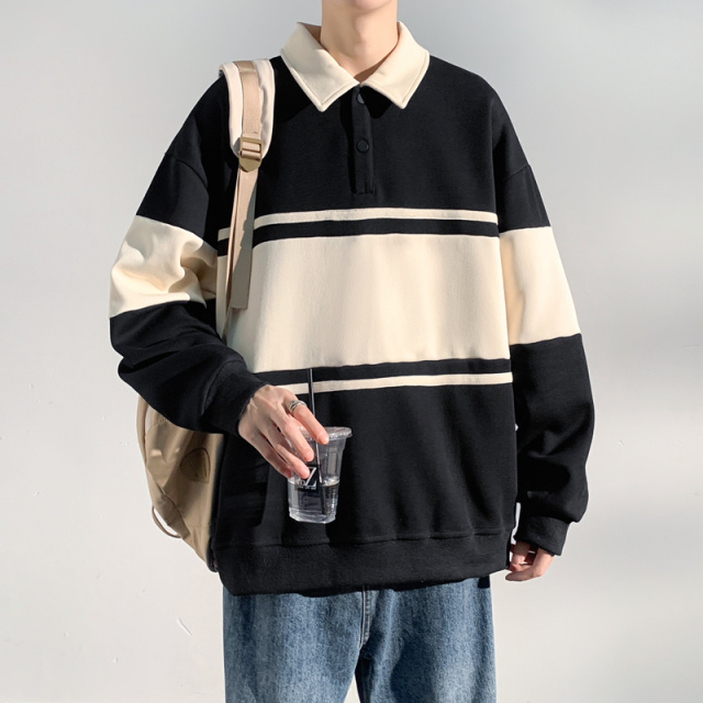 9583794.衣仕梵秋季男士时尚潮流休闲百搭翻领卫衣【衣仕梵男装1】