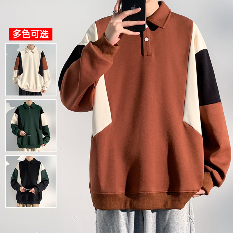 9583797.衣仕梵秋季男士时尚潮流休闲百搭翻领卫衣【衣仕梵男装1】