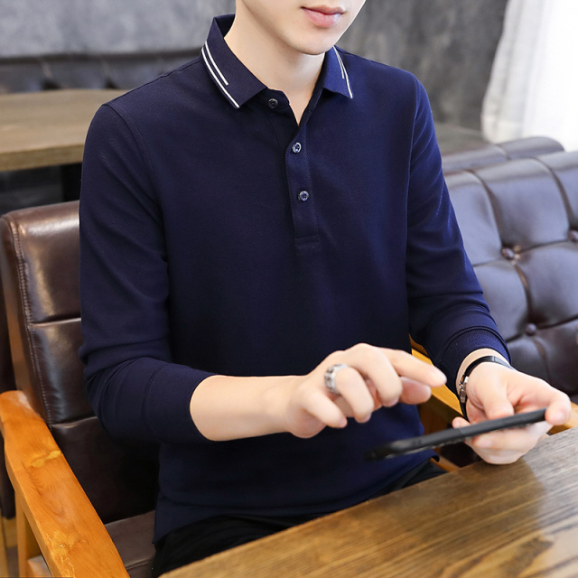 9583798.衣仕梵秋季男士时尚潮流休闲百搭翻领Polo衫【衣仕梵男装1】
