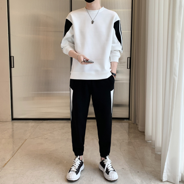 9599033.衣仕梵春秋新款男潮流运动休闲圆领套装【衣仕梵男装1】
