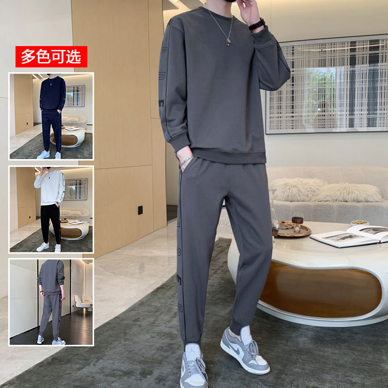 9599031.衣仕梵春秋新款男潮流运动休闲圆领套装【衣仕梵男装1】
