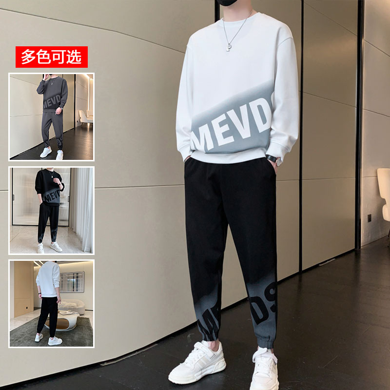 9599039.衣仕梵春秋新款男潮流运动休闲圆领套装【衣仕梵男装1】