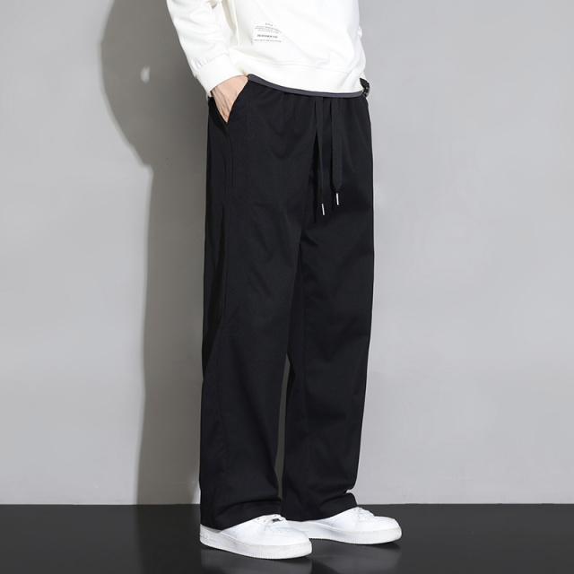 9619472.季婕春秋新款男简约百搭潮流显高直筒休闲裤【季婕男装1】