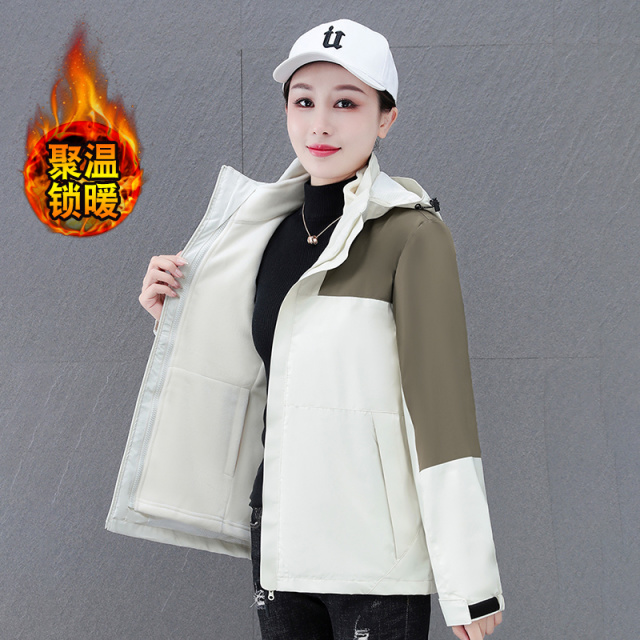 9676004.季婕秋冬女式拼接时尚防寒三合一冲锋外套【季婕女装1】