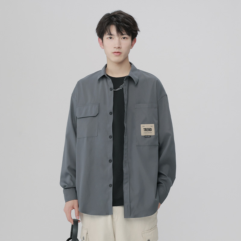 9697432.7-CHAOY春秋男式简约休闲潮流港风长袖衬衫【7-CHAOY男装1】