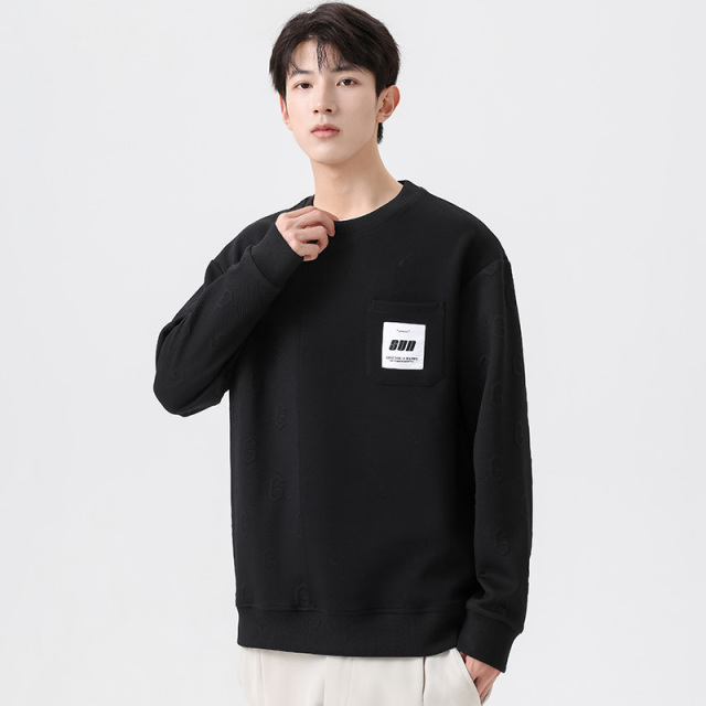 9691053.七玻威春秋男式高品质M-8XL圆领宽松潮流卫衣【七玻威男装1】