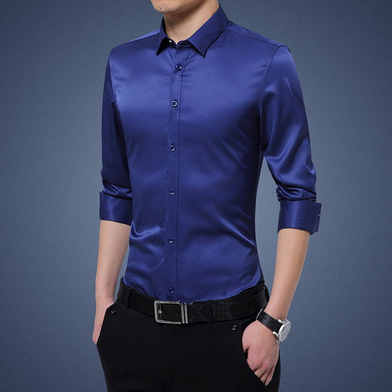 9697426.7-CHAOY春秋男式商务休闲修身大码长袖衬衫【7-CHAOY男装1】