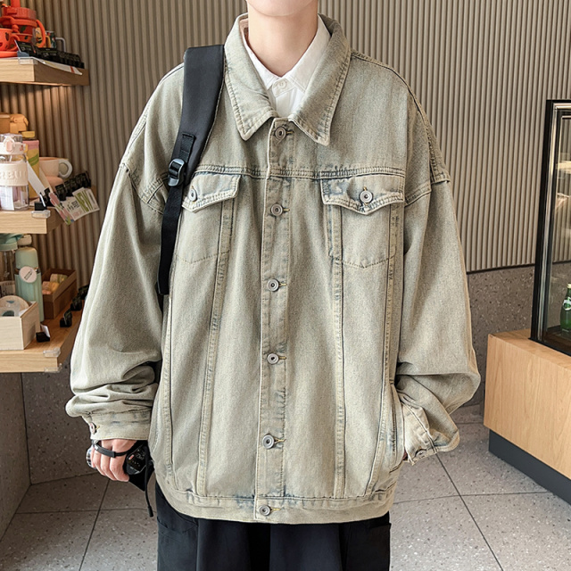 9708996.衣仕梵春秋新款男式潮流嘻哈休闲百搭牛仔外套【衣仕梵男装1】
