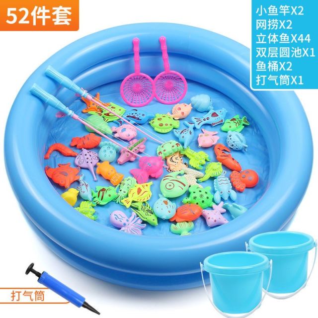 11951232.【满99减15专区】智恩堡 大型磁性家居钓鱼玩具52件套