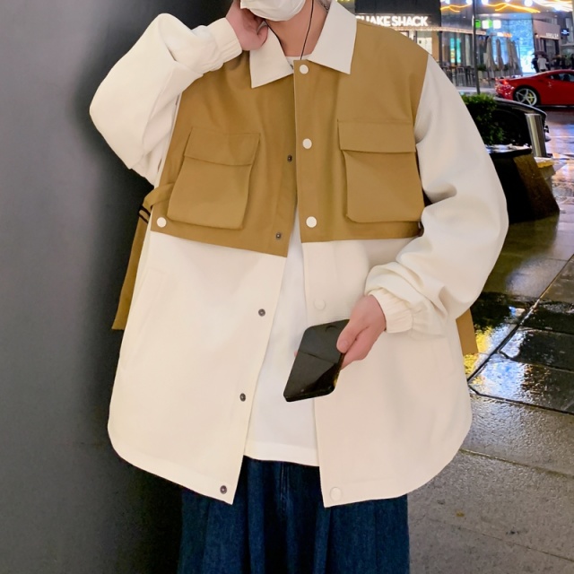 9757553.7-CHAOY春秋男式新款潮流时尚假两件夹克【7-CHAOY男装1】