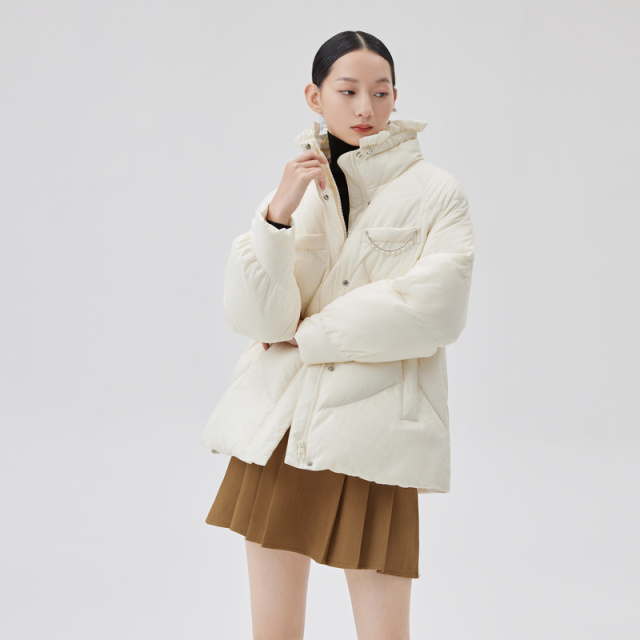 10917965.艾莱依花边领羽绒服女气质唯美小众高级感冬季短款外套
