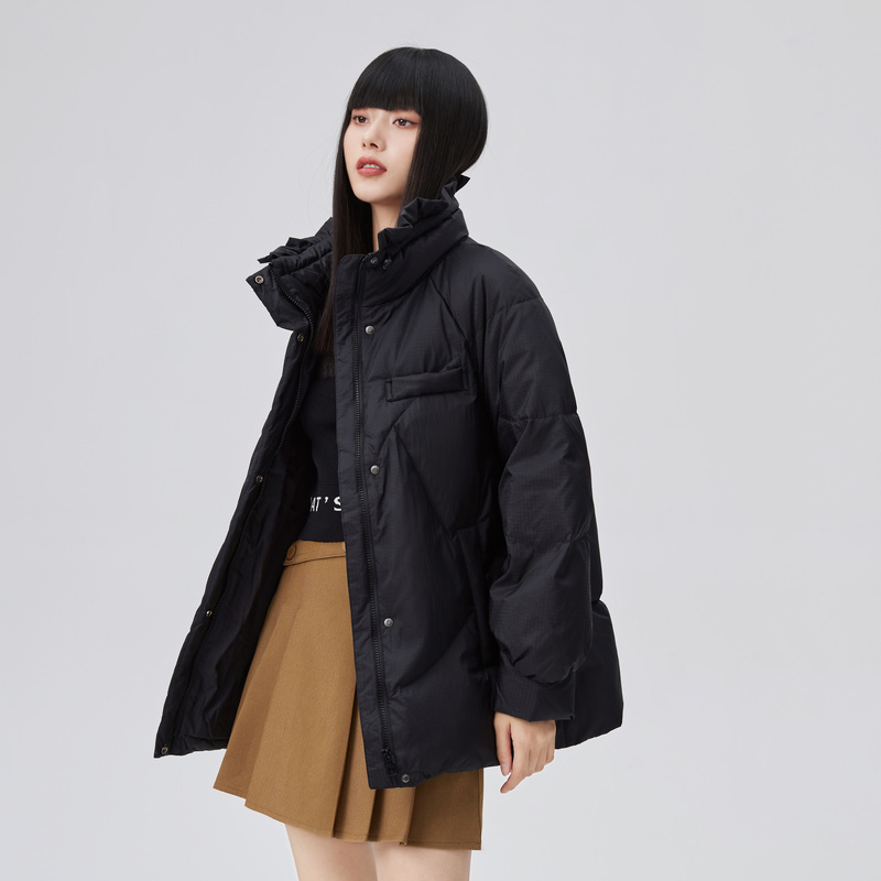 10917965.艾莱依花边领羽绒服女气质唯美小众高级感冬季短款外套