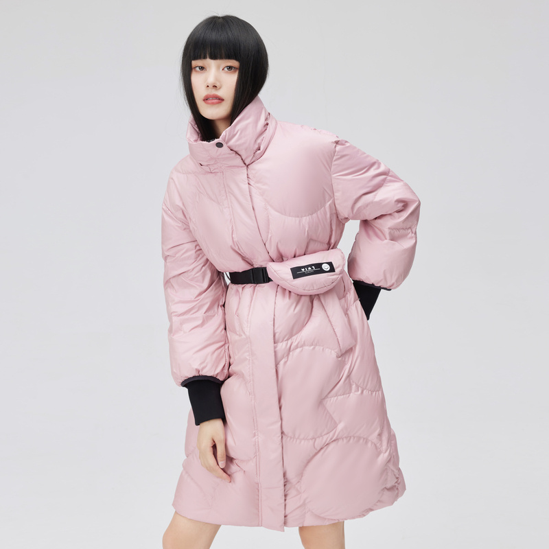 10917956.艾莱依炫彩羽绒服长款女可拆卸包秋冬时尚外套