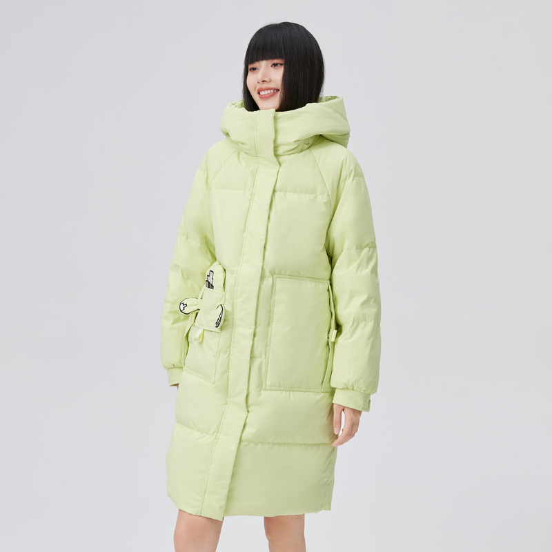 10917966.艾莱依中长款童趣羽绒服秋冬爆款时尚高级感小众连帽外套