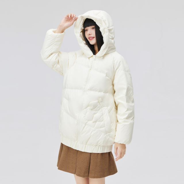 10917970.艾莱依鸭绒羽绒服女款冬季温暖时尚短款设计感冬装外套