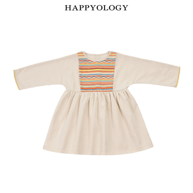 11847888.happyology英国女童长袖连衣裙秋季新品儿童纯棉长裙子英伦连身裙