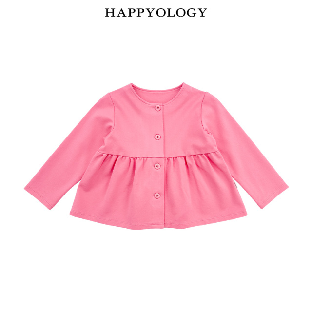 11846749.happyology英国儿童上衣英伦春季女款新品小外套纯色女童可爱圆领