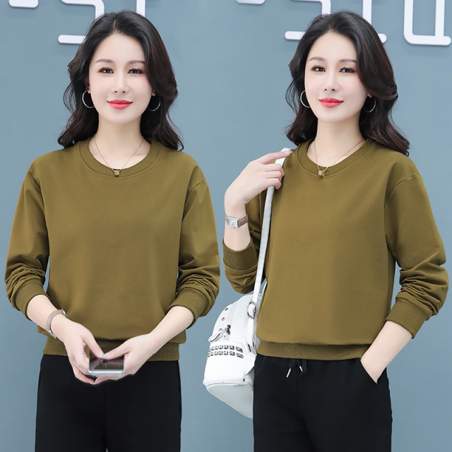 9905322.七玻威春秋季女士简约百搭显瘦休闲时尚卫衣【七玻威女装1】