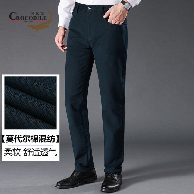 10018946.鳄鱼恤【线下款】秋冬棉莫代尔混纺灯芯休闲贴袋款休闲裤