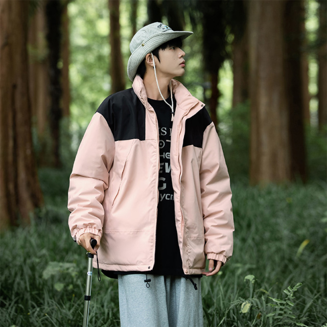 10038537.7-CHAOY男士冬季冲锋外套棉服立领潮流工装情侣款外套【7-CHAOY男装1】