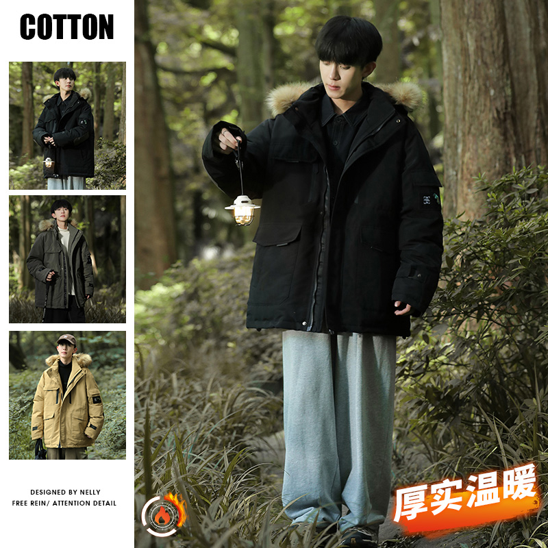 10038821.7-CHAOY男士冬季时髦御寒潮流宽松情侣款棉服【7-CHAOY男装1】