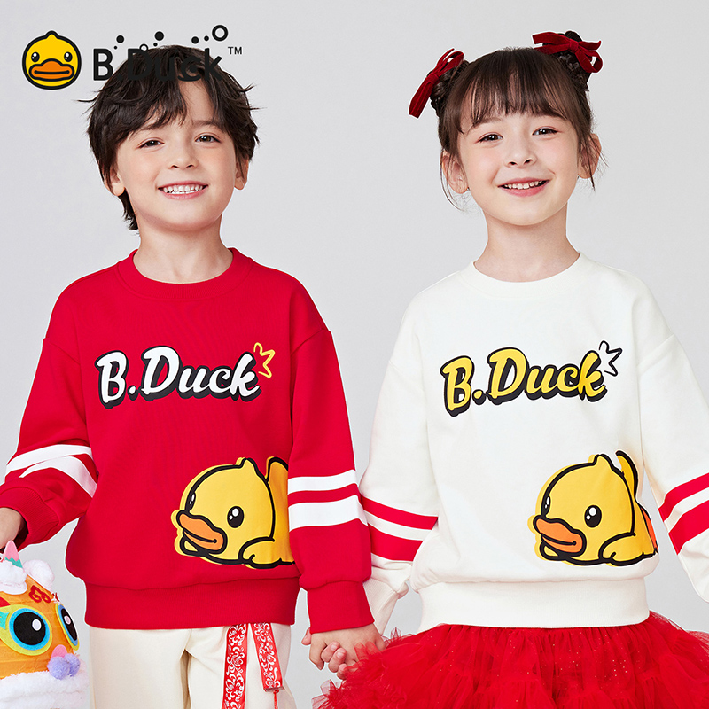 12661623.B.Duck小黄鸭童装男女童新款春秋季百搭圆领卫衣