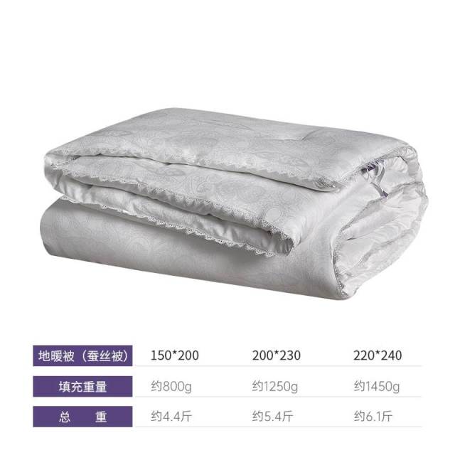 12232013.艾美家蚕丝被100%桑蚕丝双宫茧桑蚕丝被芯含褥单双人保暖被子
