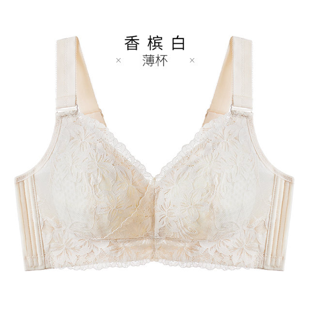 12611110.全罩杯四排四扣无钢圈薄款文胸
