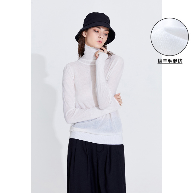 10159017.【满天星】意大利小帆船 秋冬保暖舒适高领女士羊毛衫