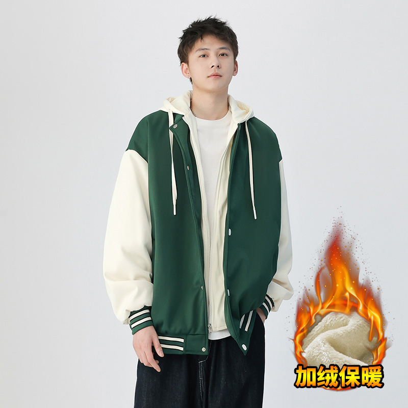 10211039.7-CY春秋新款男士美式棒球服潮流假两件外套【7-CY男装1】