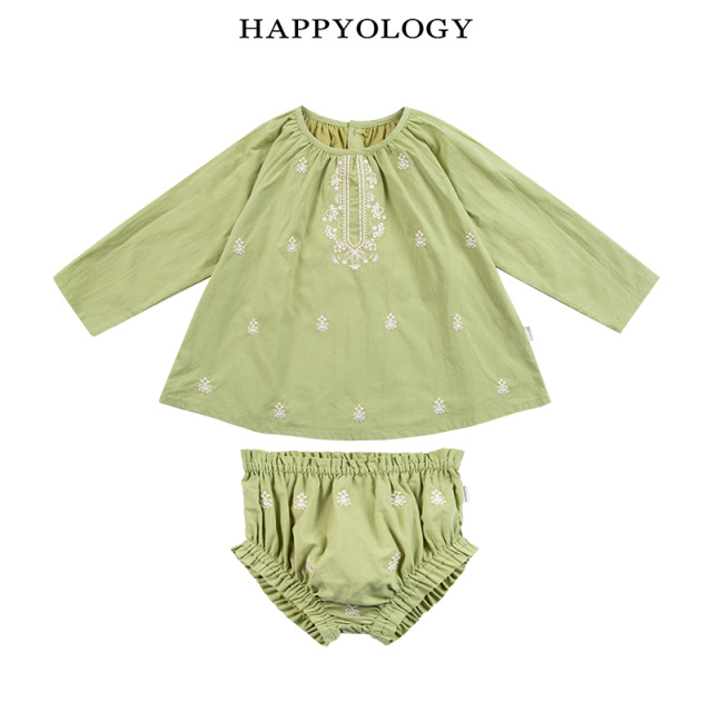 11847776.happyology英国女宝宝满身绣花套装女童夏款洋气刺绣儿童两件套