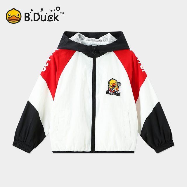 12661703.B.Duck小黄鸭童装男童2024新款春秋连帽外套