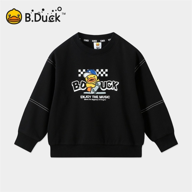 12661687.B.Duck小黄鸭童装男童2024新款春季百搭圆领卫衣
