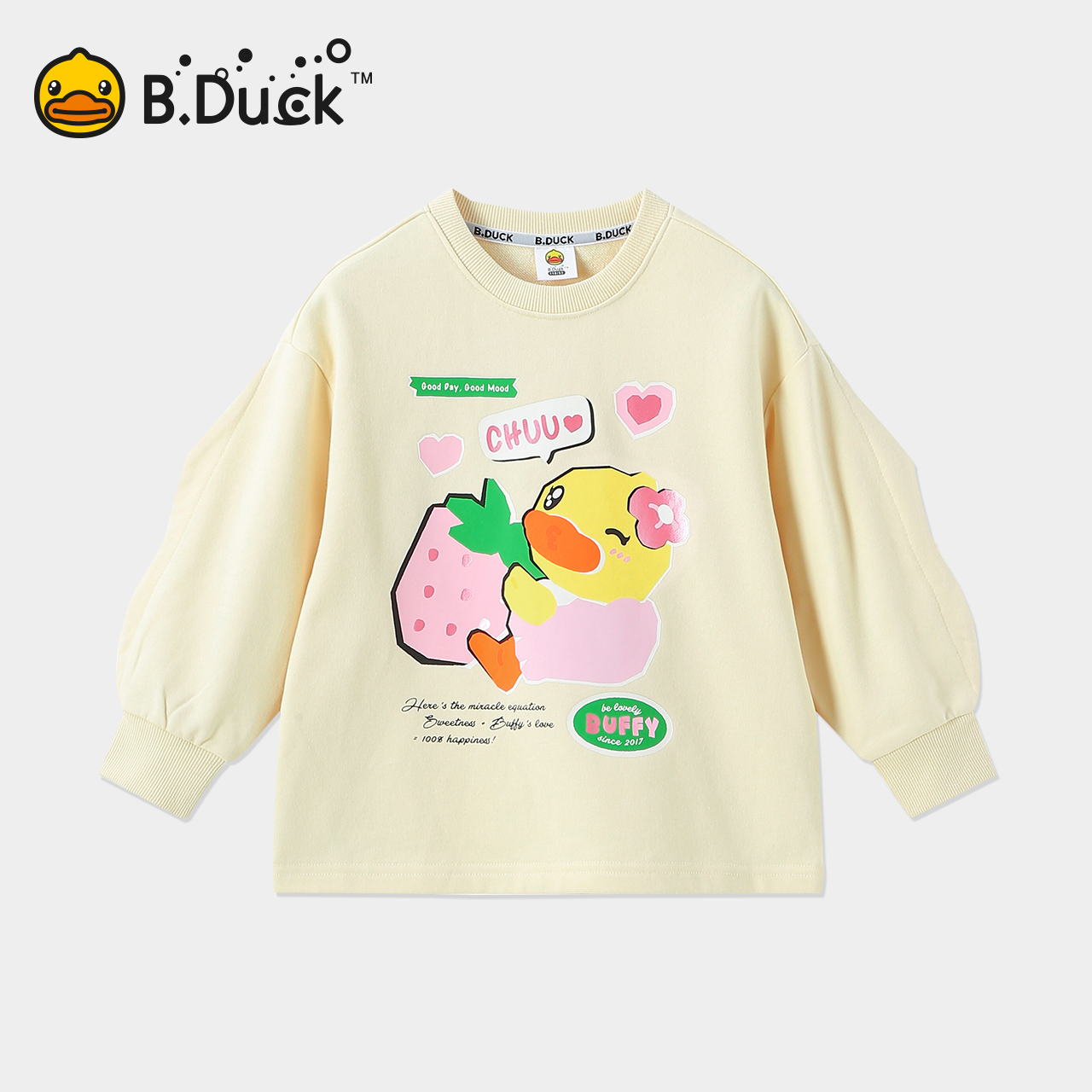 12661690.B.Duck小黄鸭童装女童春季2024新款甜美卫衣
