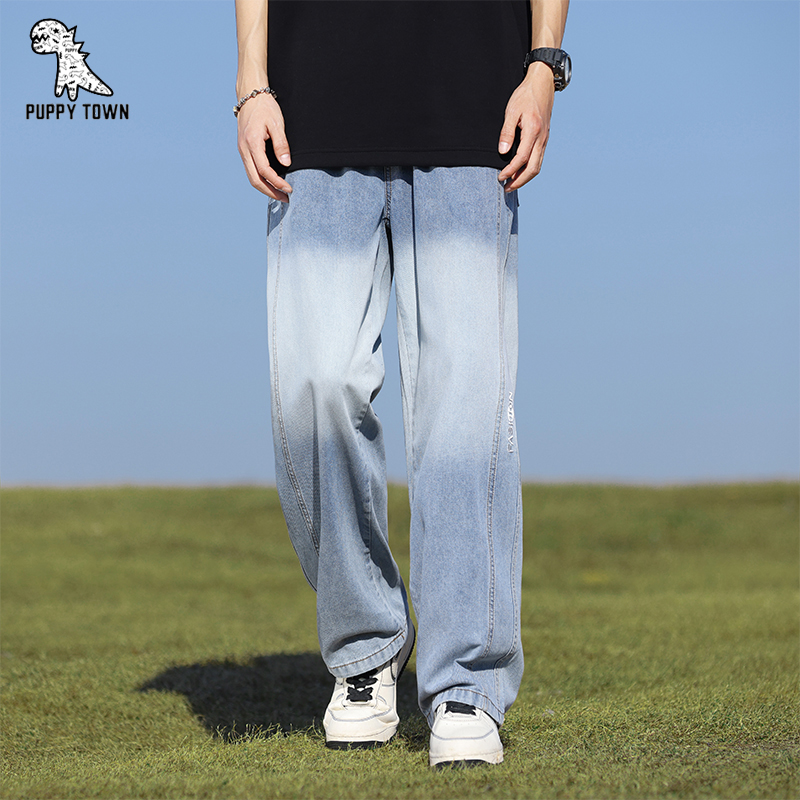 10319310.【M-8XL】时尚宽松大码休闲牛仔裤