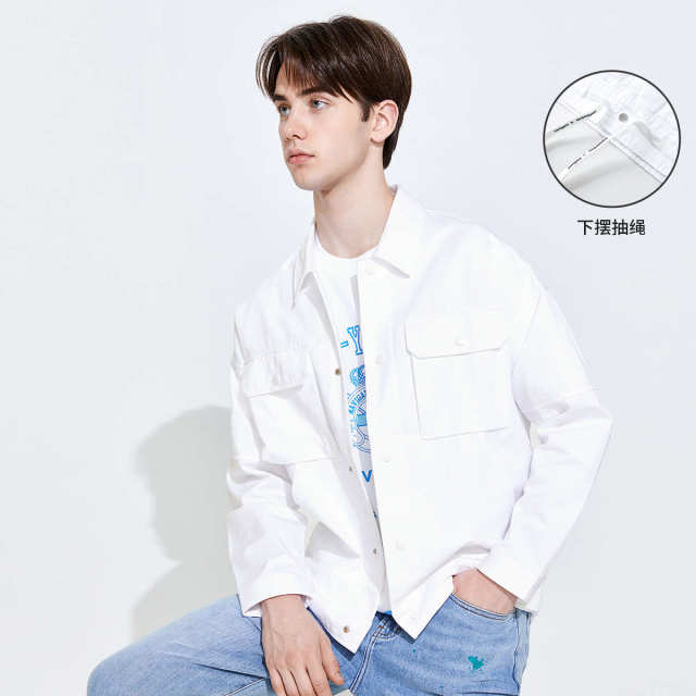 10340371.意大利小帆船YOUNG系列 男女23秋季带口袋纯棉衬衫外套