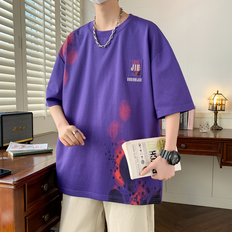 10331454.淘贝鼠夏季男士新款潮流圆领百搭短袖T恤【淘贝鼠男装XJ】
