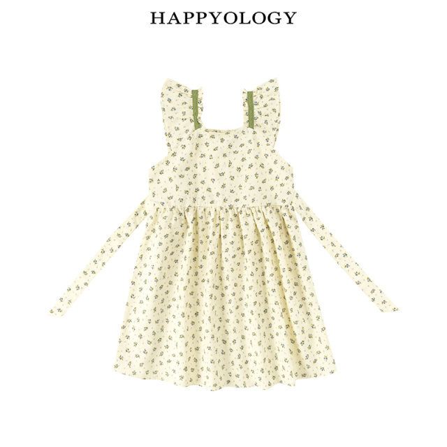 11846667.happyology女童小飞袖印花连衣裙