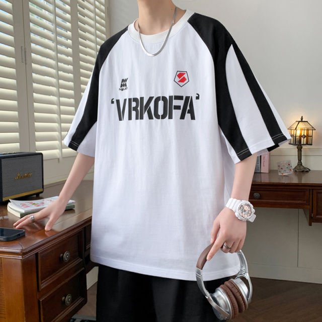 10331440.淘贝鼠夏季男士新款美式潮流圆领百搭短袖T恤【淘贝鼠男装XJ】