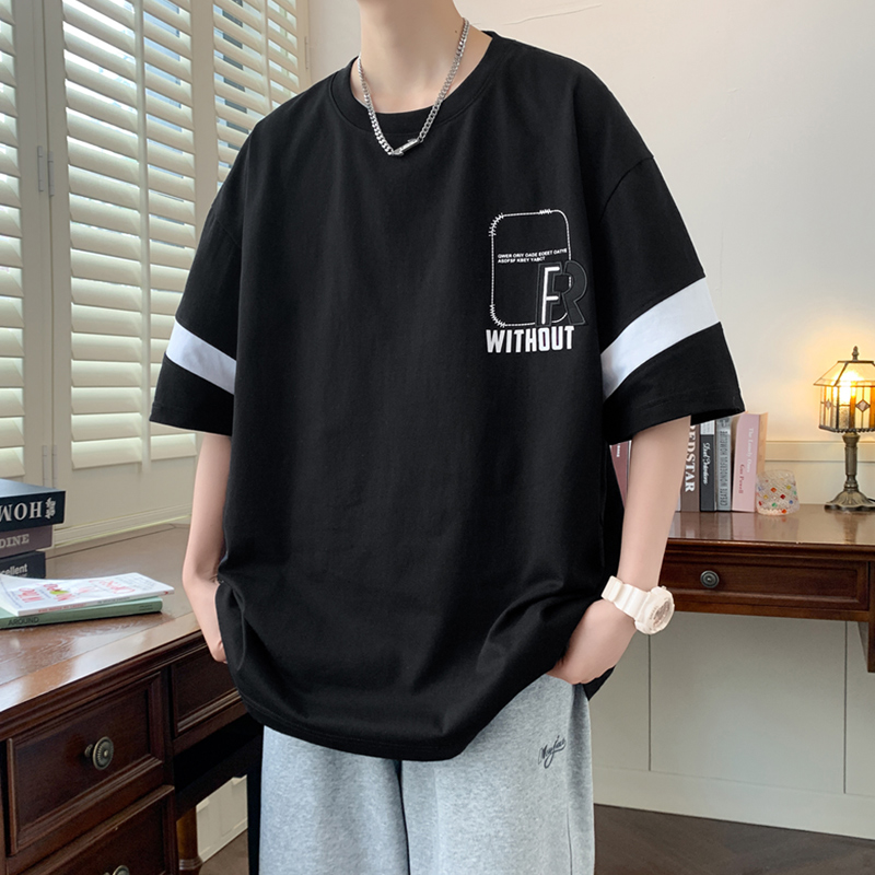 10331458.淘贝鼠夏季男士新款潮流圆领百搭短袖T恤【淘贝鼠男装XJ】