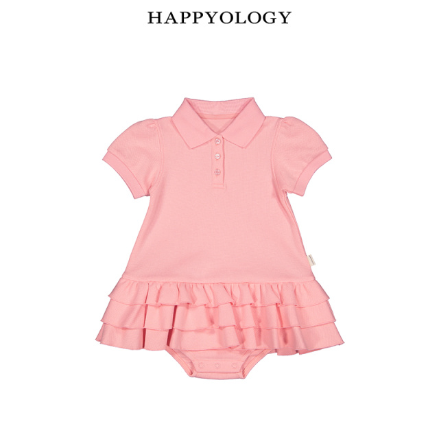 11847773.happyology英国女童连体衣纯色儿童连衣裙英伦夏季短袖裙子