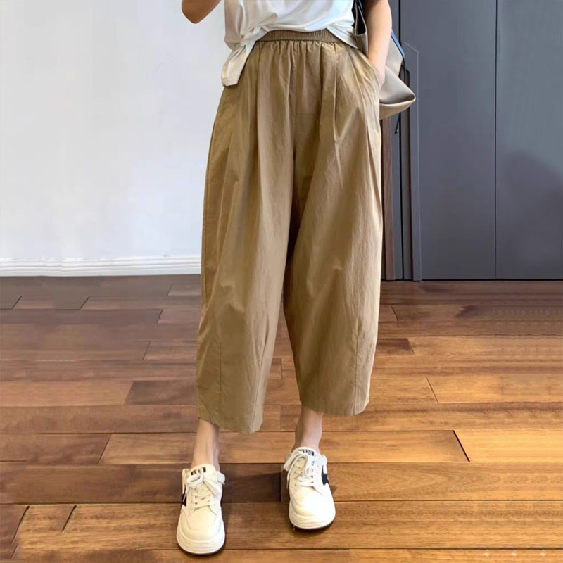 13458887.初云紫衣春秋装 女文艺复古休闲裤百搭宽松九分哈伦裤萝卜裤裤子5258