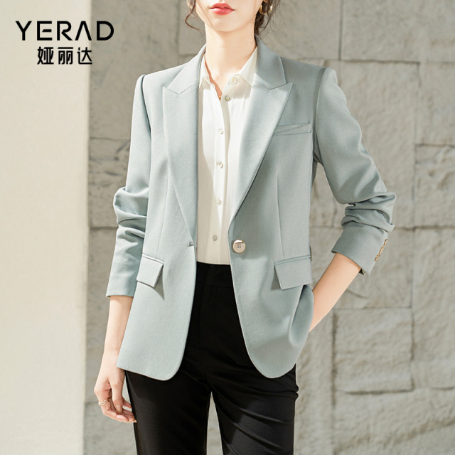10361147.【娅丽达】高级感通勤紫色西装外套女女装休闲气质西服