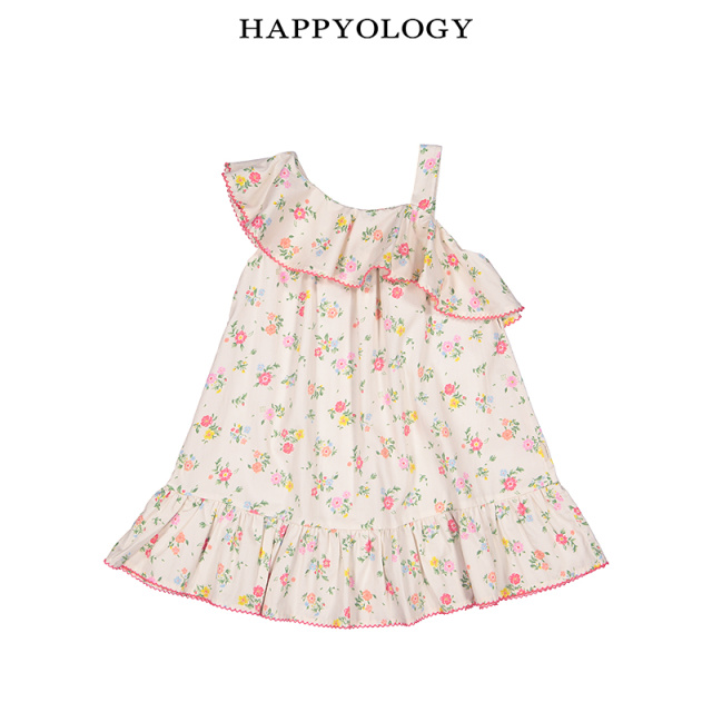 11846641.happyology英国女童连衣裙吊带碎花英伦裙子有机棉夏季儿童连身裙