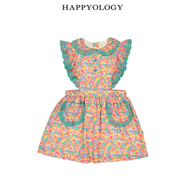 11847742.happyology英国女童背带裙碎花有机棉英伦背心连衣裙百搭儿童裙子